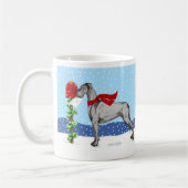 Mug Great Dane Christmas Mail Black UC (Gauche)