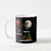 Mug Great Dane Dog Santa Sleigh Flying Funny Magical C (Gauche)