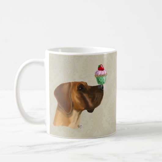 Mug Great Dane et Cupcake (Gauche)