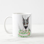 Mug Great Dane Merle gâteau d'anniversaire (Gauche)