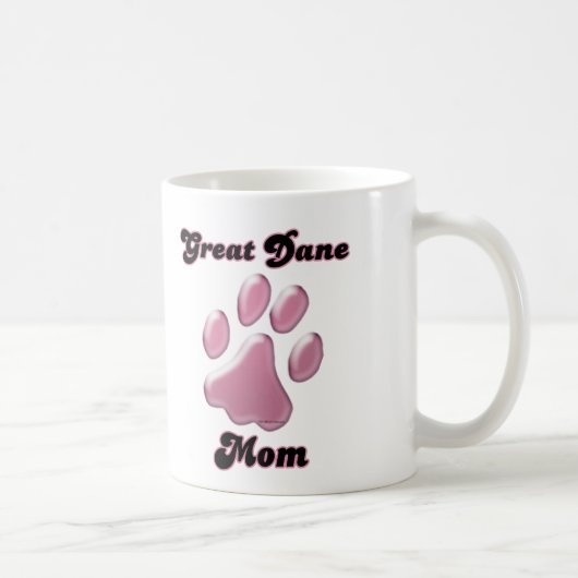 Mug Great Dane Mom Pink Pawprint (Droite)