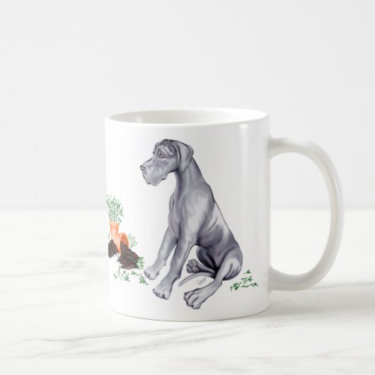 Mug Great Dane Naughty Pup Blue UC (Droite)