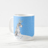 Mug Great Dane Reindeer Christmas Merle UC (Devant gauche)