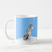 Mug Great Dane Reindeer Christmas Merle UC (Gauche)