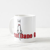 Mug Great Dane Sit White (Devant gauche)