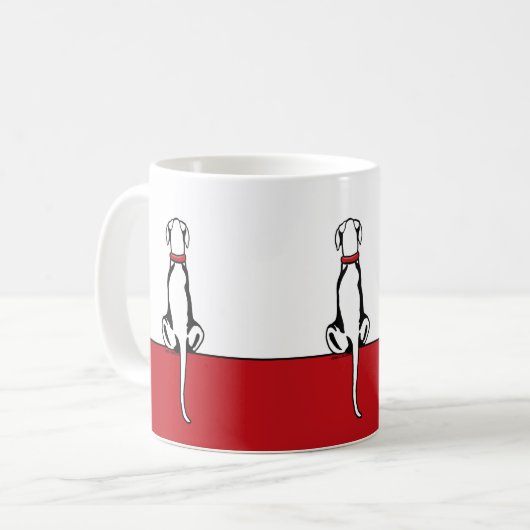 Mug Great Dane Sit White UC (Devant gauche)