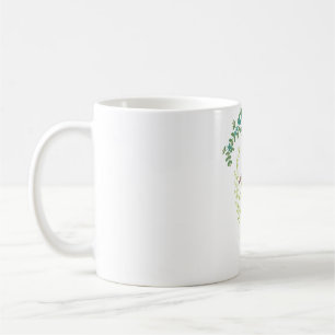 Mug Great Egret motif d'oiseau floral
