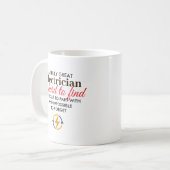 Mug Great Electrician Personalized Name Gift (Devant gauche)