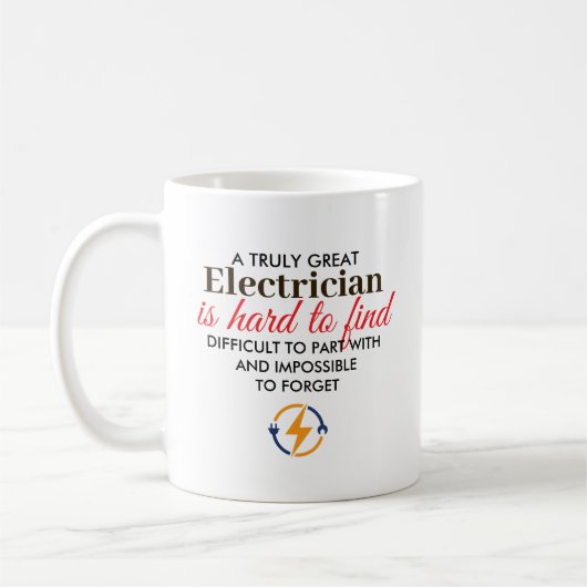 Mug Great Electrician Personalized Name Gift (Gauche)