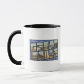 Mug Great Falls, Montana - Grandes lettres Scènes 2 (Gauche)