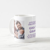 Mug Great Gran 2 Custom Baby Photos et statistiques de (Devant gauche)