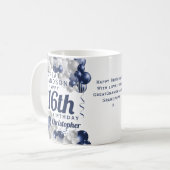 Mug Great Grandson 16th Birthday Navy (Devant gauche)