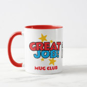 Mug Great job club employee appreciation recognition (Gauche)