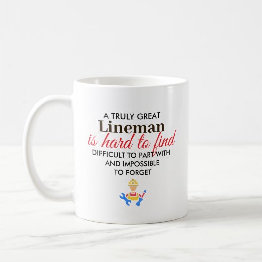 Mug Great Lineman Personalized Name Gift (Gauche)