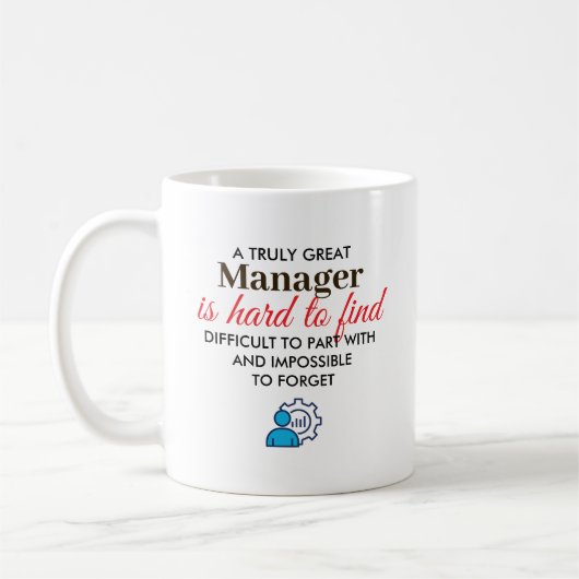 Mug Great Manager Personalized Name Gift (Gauche)