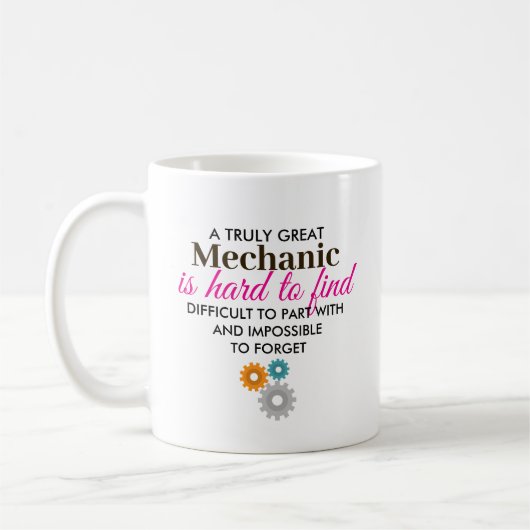Mug Great Mechanic Personalized Name Gift (Gauche)