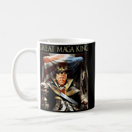 Mug Great Mega King USA Flag Fier Ultra Maga Trump (Gauche)
