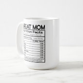 Mug Great Mom Nutritional Facts (Devant gauche)