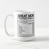 Mug Great Mom Nutritional Facts (Gauche)