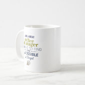 Mug Great Office Manager Personalized Name Gift (Devant gauche)