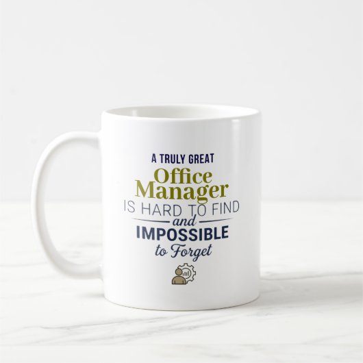 Mug Great Office Manager Personalized Name Gift (Gauche)