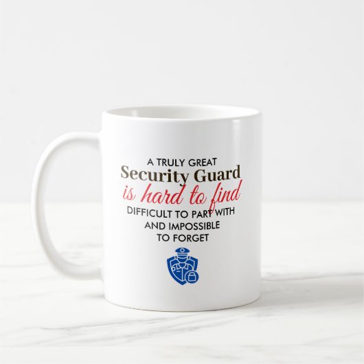 Mug Great Security Guard Personalized Name Gift (Gauche)