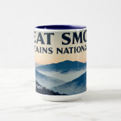 Mug Great Smoky Mountains Blue Mist Retro (Centre)