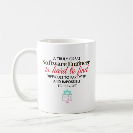 Mug Great Software Engineer Personalized Name Gift (Gauche)