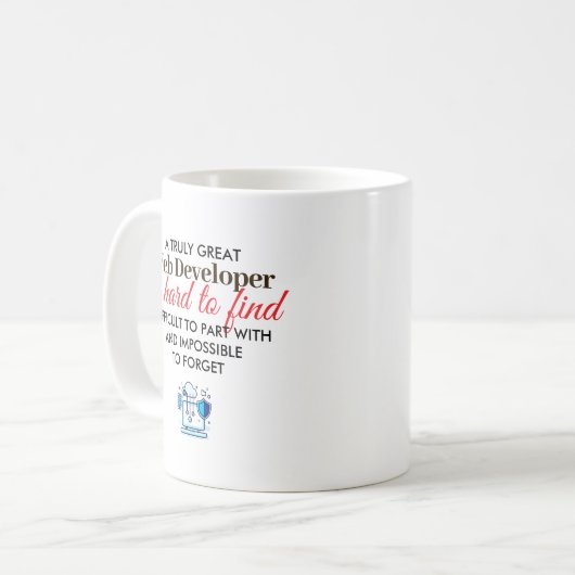 Mug Great Web Developer Personalized Name Gift (Devant gauche)