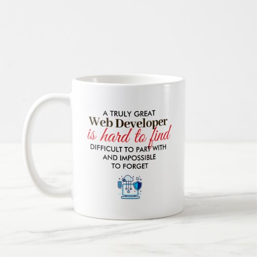 Mug Great Web Developer Personalized Name Gift (Gauche)