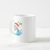 Mug Great White Christmas Shark Funny Santa Holiday Pu (Devant gauche)