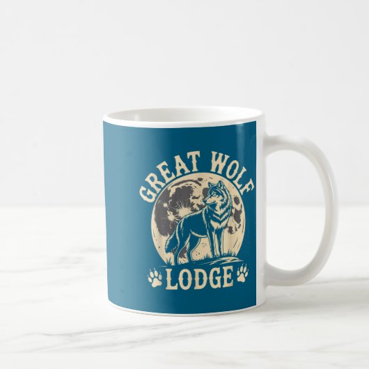 Mug Great Wolf Lodge Howling Wolf Full Moon Nature Sce (Droite)
