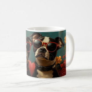 Mug Greater Swiss aux cœurs Roses Saint-Valentin