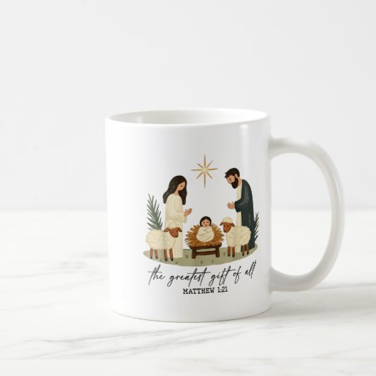 Mug Greatest Gift Of All Nativity Scene Christian Chri (Droite)