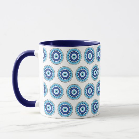 Mug Grec Mal Eye Bleu (Gauche)