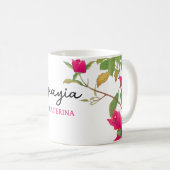 Mug Grec Yiayia Grand-mère grecque Bougainvillea (Devant droit)
