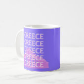Mug Grèce, Athènes Travel Art, Retro Travel Art (Devant gauche)