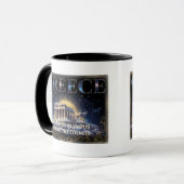 Mug Grèce Cosmique Temple Ancien Art Céleste (Devant gauche)