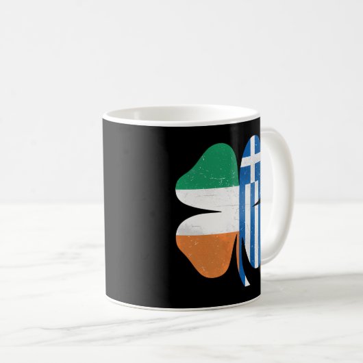 Mug Grèce Irlande Shamrock grec Irlande St Patrick D (Devant droit)