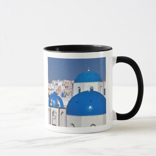 Mug Grèce, Santorin. Clocher et dômes bleus de (Droite)