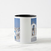 Mug Grèce, Santorin. Clocher et dômes bleus de 2 (Centre)