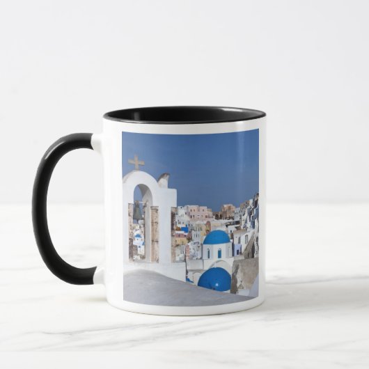 Mug Grèce, Santorin. Clocher et dômes bleus de 2 (Gauche)