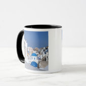 Mug Grèce, Santorin. Clocher et dômes bleus de 2 (Devant gauche)