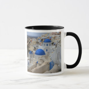 Mug Grèce, Santorin. Clocher et dômes bleus de 3