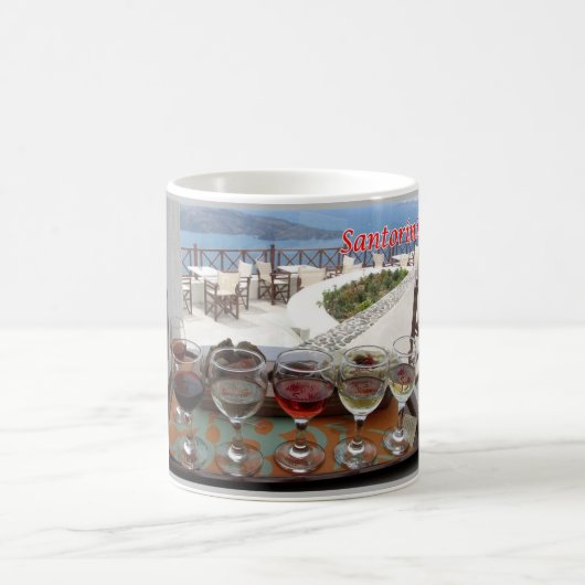 Mug Grèce - Santorin - Thera - Thira - Vin - (Centre)