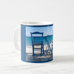 Mug Grèce taverna photo bleu et blanc