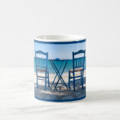 Mug Grèce taverna photo bleu et blanc (Centre)
