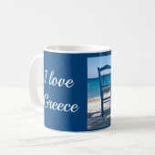 Mug Grèce taverne bleu et blanc (Devant gauche)