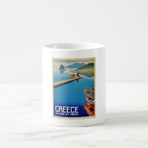 Mug Grèce vintage île de Corfou Voyage