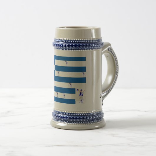 Mug Grecian Evzone avec drapeau grec (Devant droit)